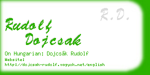 rudolf dojcsak business card